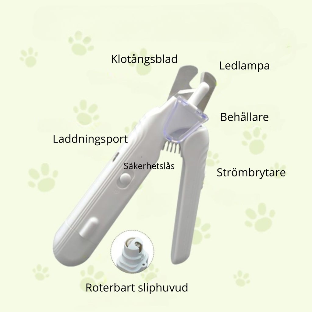 GlowPaw™ Pro - säker kloklippning